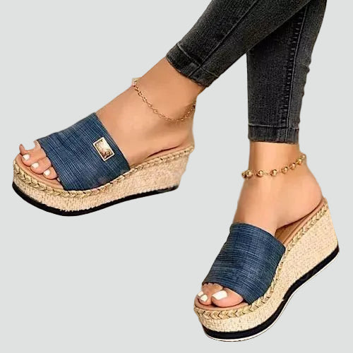 Women’s Wedge Slide Sandals Braided Platform Summer Style