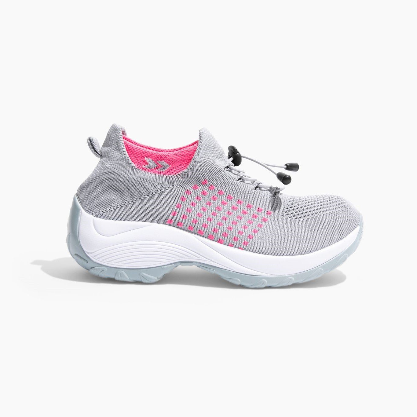 Women’s Knit Toggle Walking Shoes with Cushioned Sole