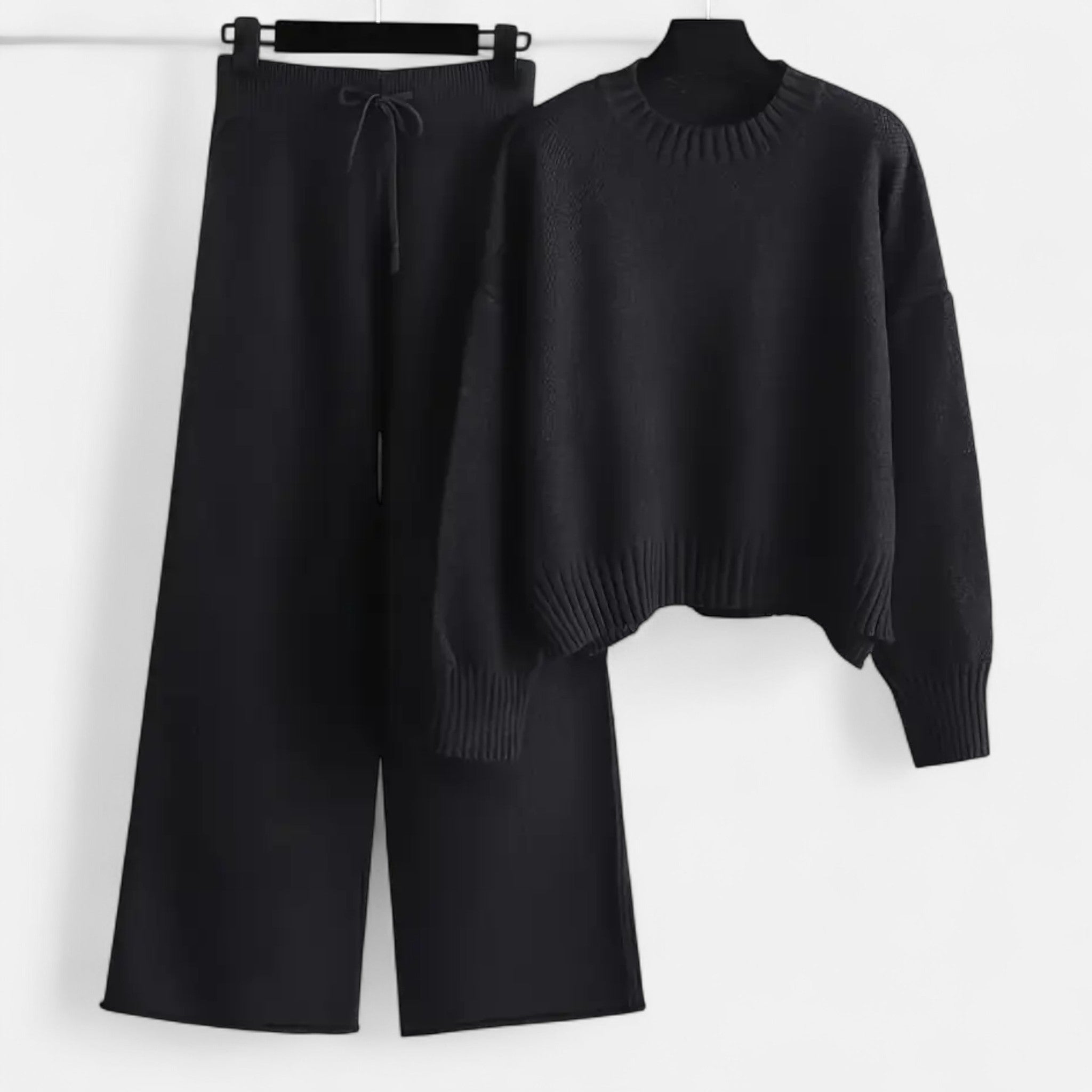 Valmonti | Women’s Knit Sweater & Wide-Leg Trouser Set