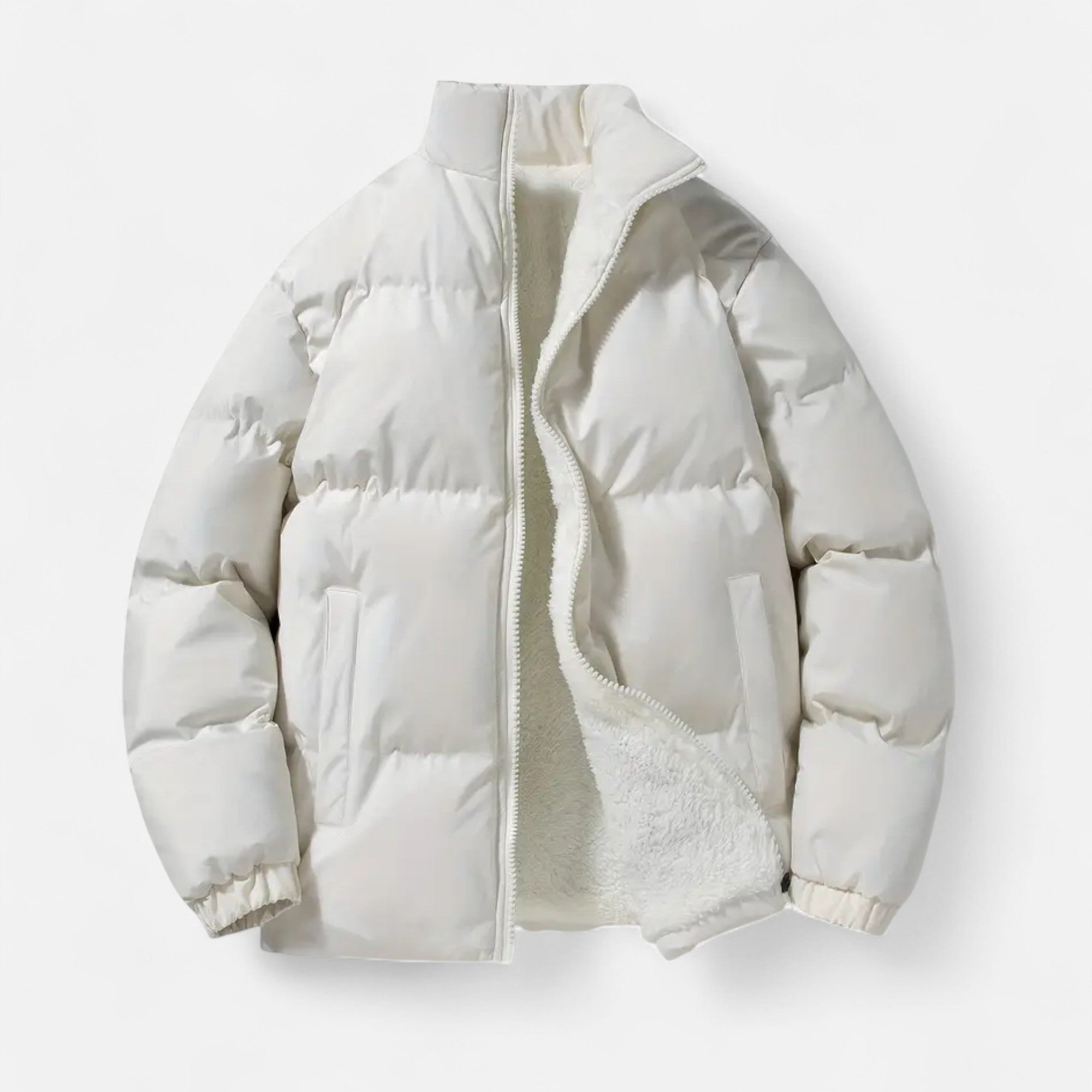 Valmonti | Men’s Classic Jacket – Lambswool Warmth, Stand‑Collar Sophistication