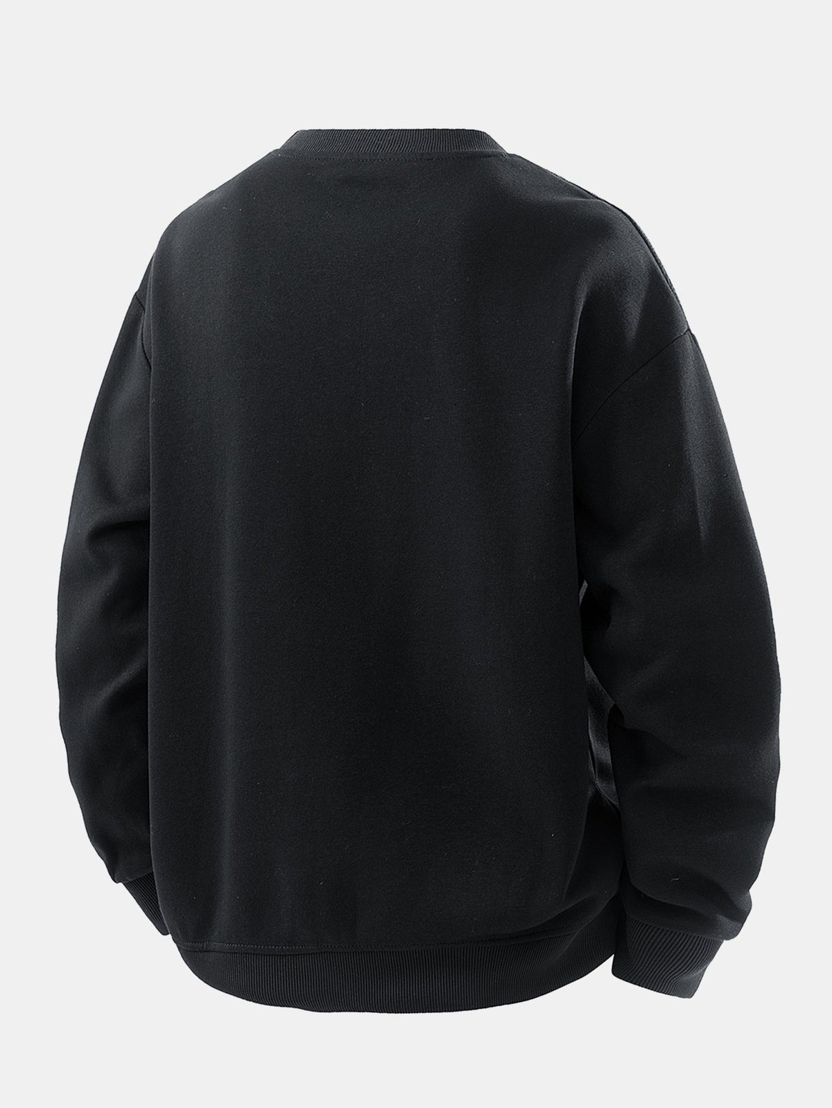 Muška majica od mješavine pamuka s žakardnim panelima i džepom na prsima – teksturirani pulover opuštenog kroja s okruglim izrezom za jesen i zimu