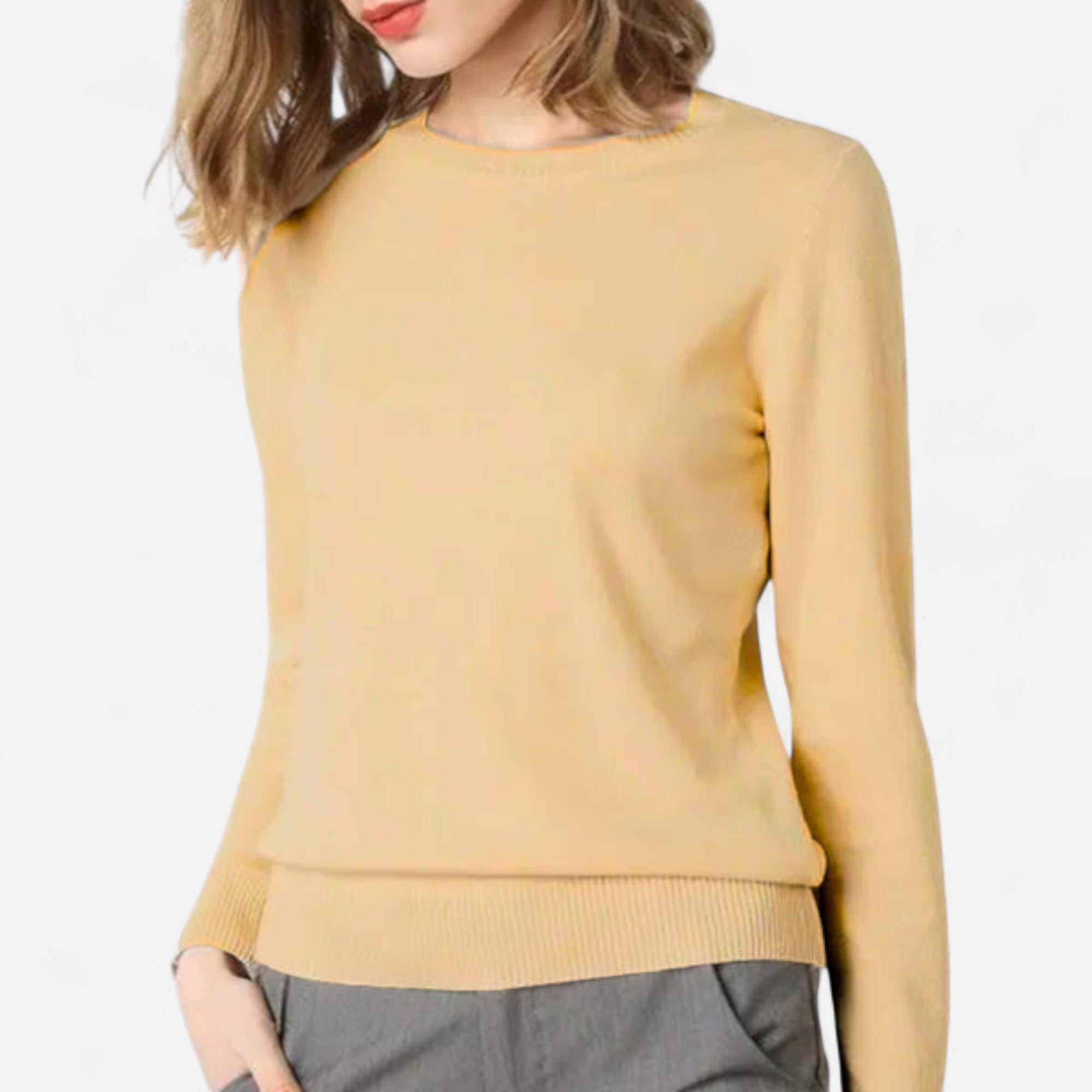 Valmonti | Women’s Blend Sweater – Timeless Round‑Neck Elegance