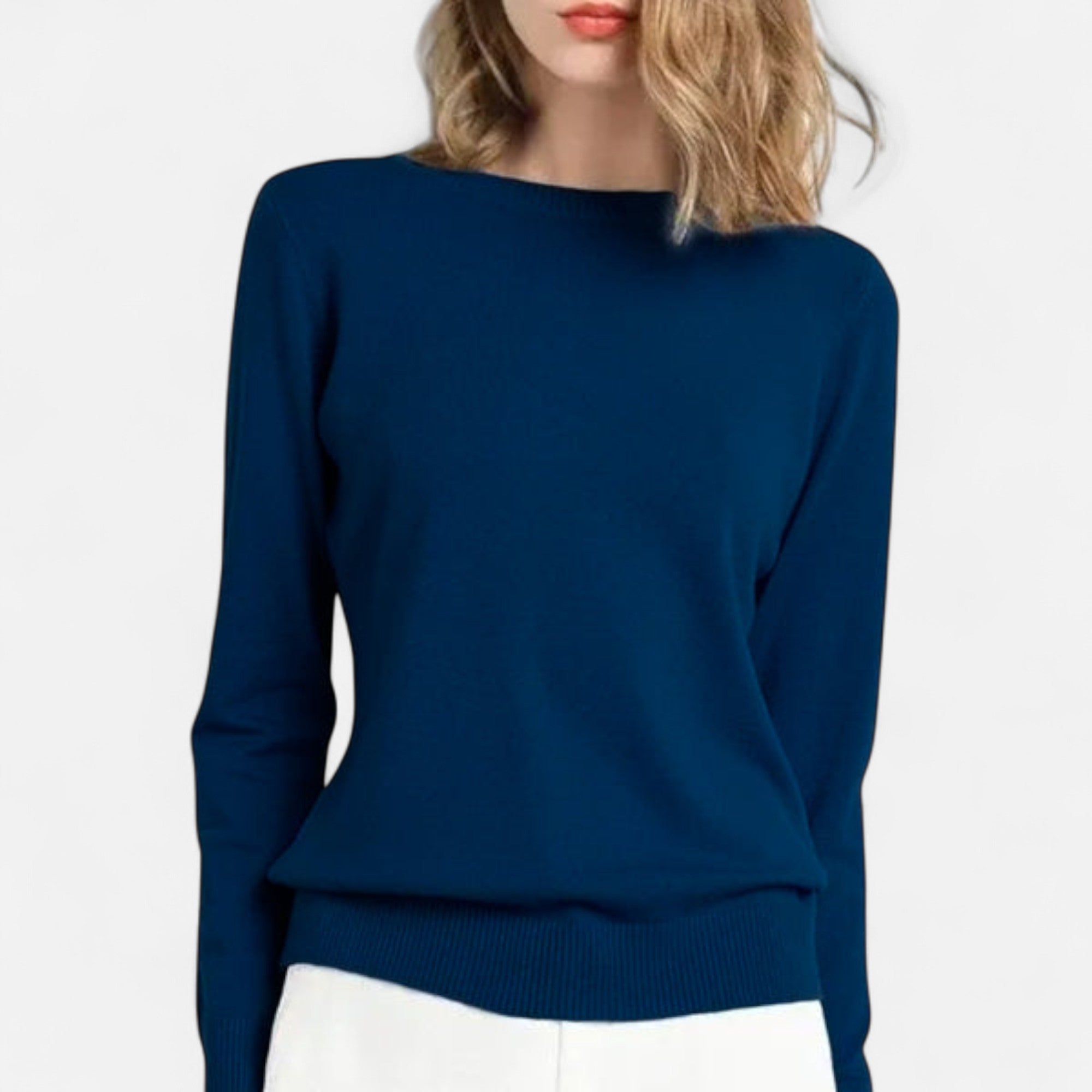 Valmonti | Women’s Blend Sweater – Timeless Round‑Neck Elegance