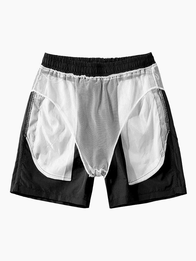 Koordineret sæt med printet skjorte og badeshorts til mænd – sommerligt strandsæt til ferien