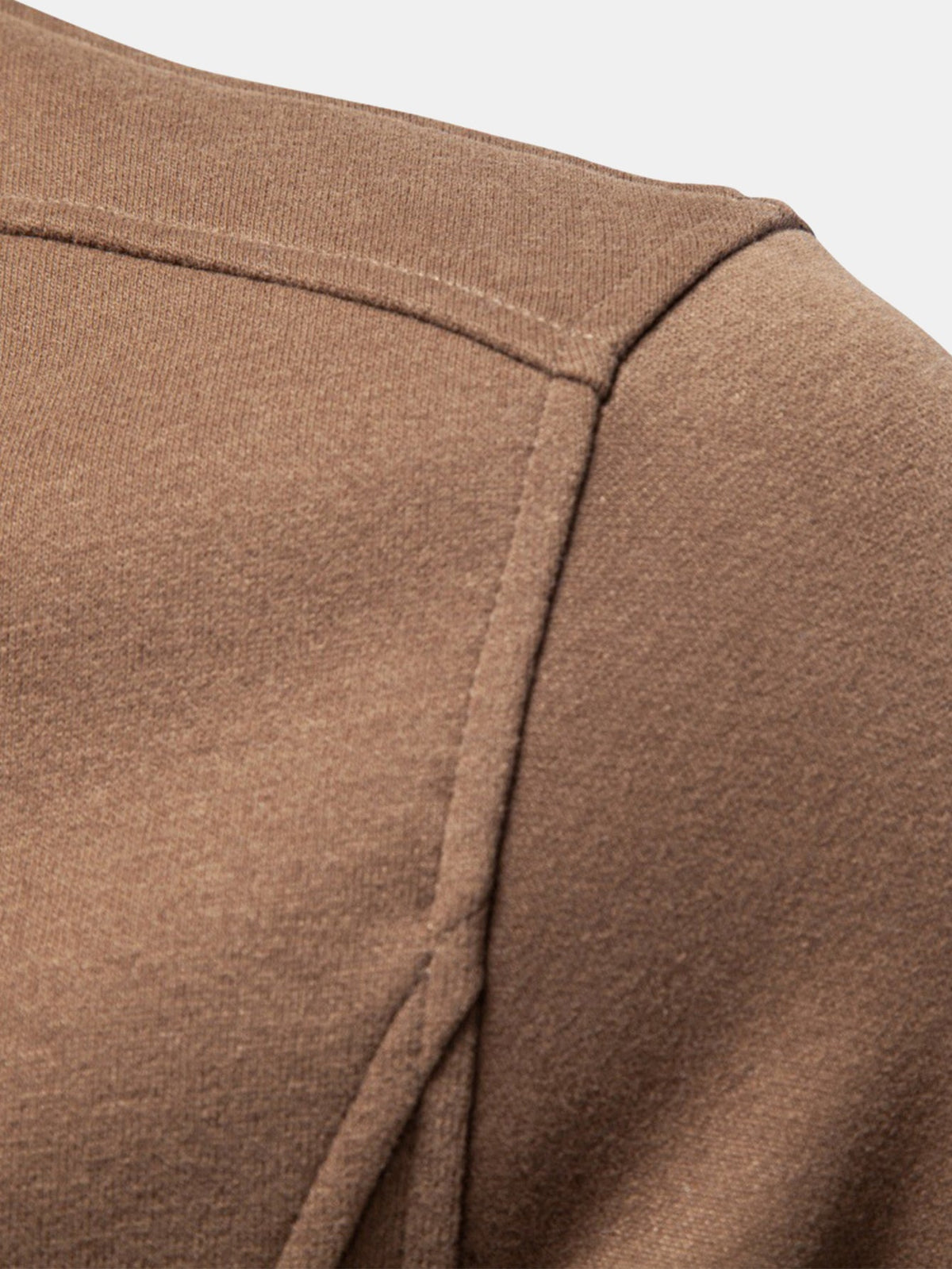 Męska bawełniana bluza ze stójką w kontrastowym kolorze i krótkim zamkiem – elegancka casualowa bluza wkładana przez głowę, o regularnym kroju, na jesień i zimę