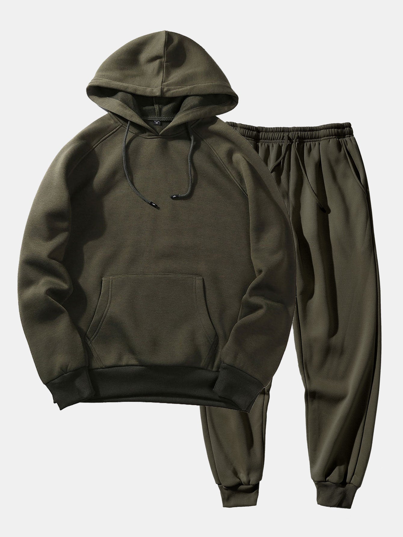 Men’s Raglan Pullover Tracksuit – Regular Fit Hoodie and Tapered Joggers for Daily Wear