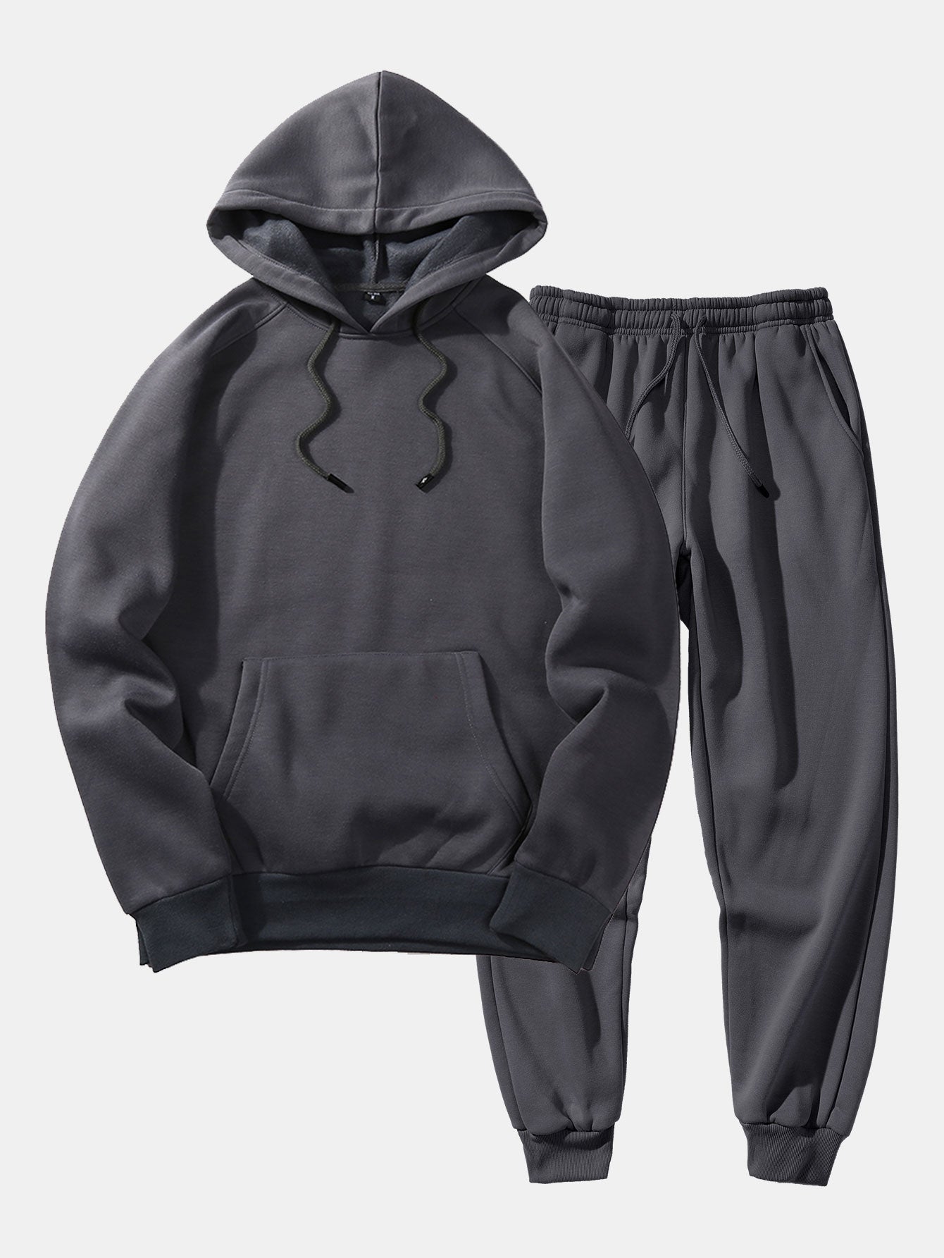 Men’s Raglan Pullover Tracksuit – Regular Fit Hoodie and Tapered Joggers for Daily Wear