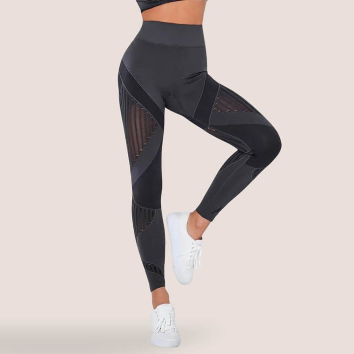Női alakformáló, texturált leggings – magas derekú, aktív szabású modell a mindennapi tartásért