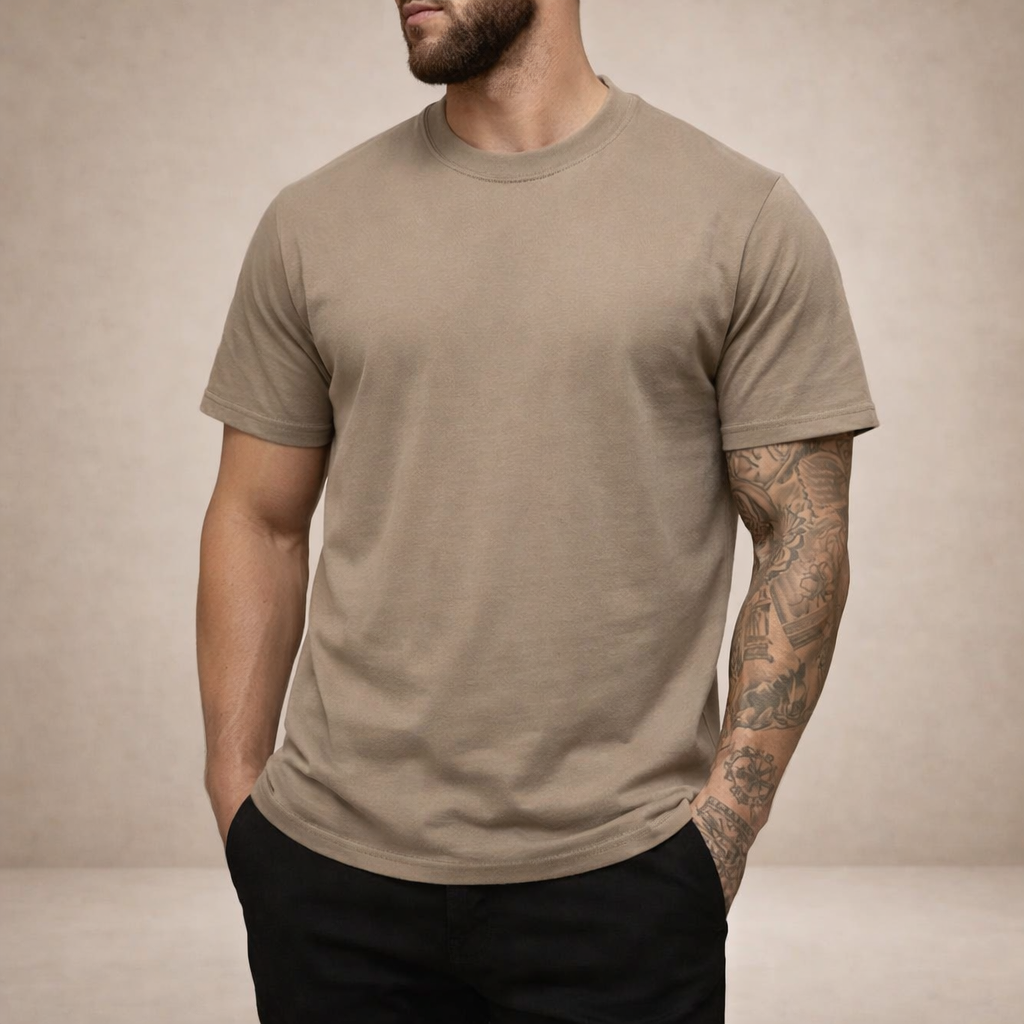 Men’s Slim Fit Crew Neck Essential Cotton T-Shirt