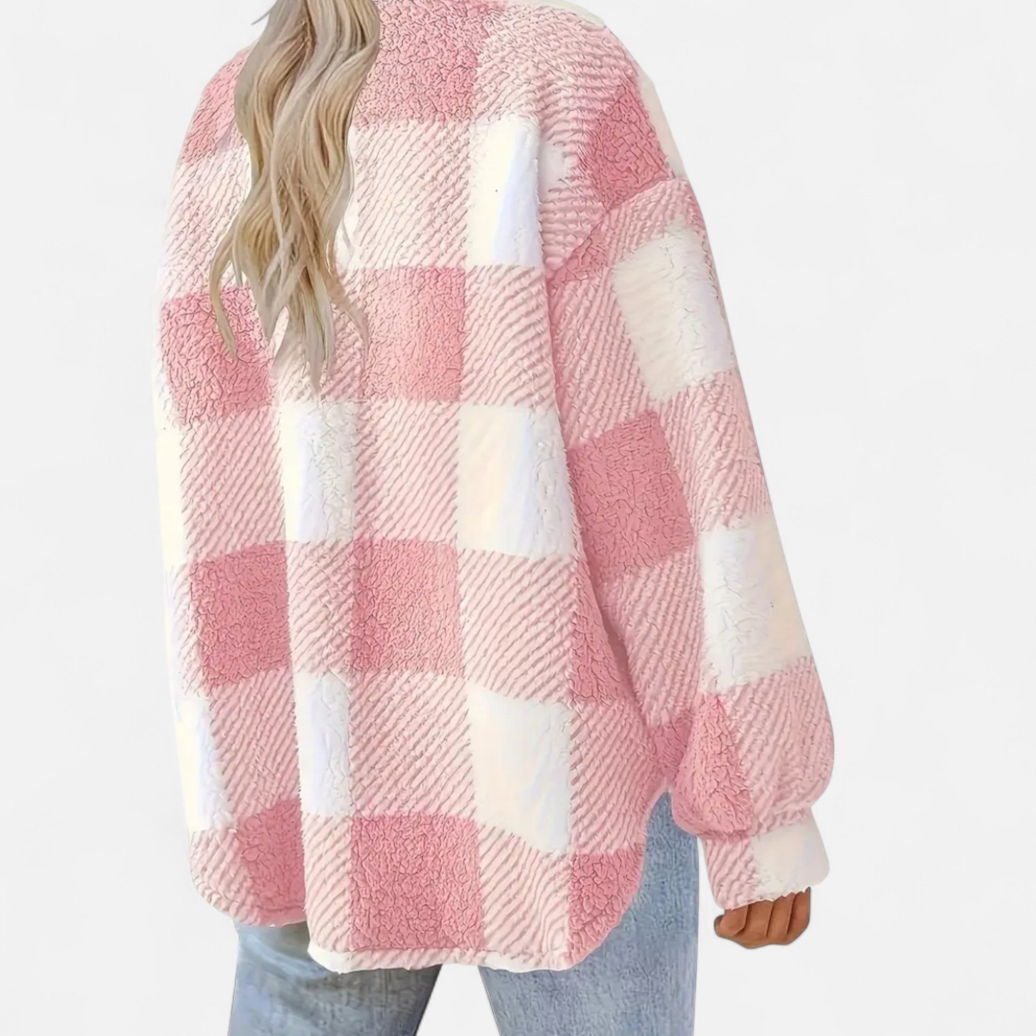 Valmonti | Women’s Checkered Plush Winter Jacket