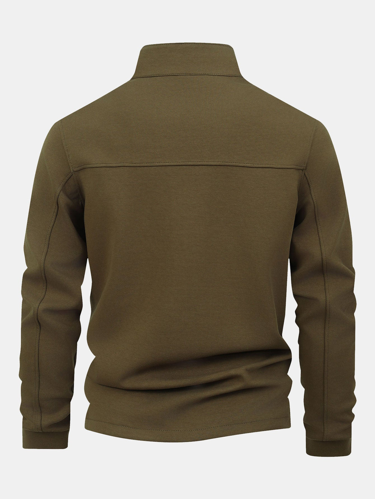 Men's Cotton Blend Quarter-Zip Sweatshirt – Regular Fit Stand Collar Pullover for Casual Everyday Wear