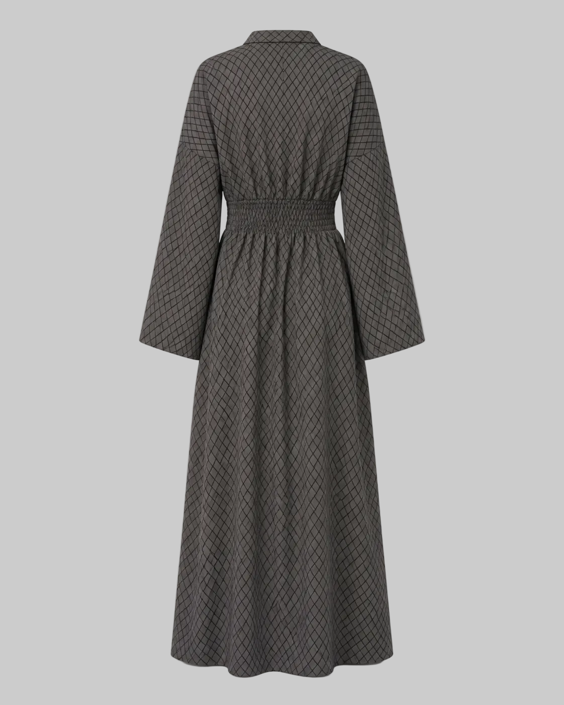 Women’s Flowing Bell Sleeve Maxi Dress – Tailored V-Neck Style for Ceremonies and Elegant Days