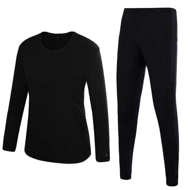 Unisex Electric Heated Base Layer Set – Long-Sleeve Top with Fitted Thermal Trousers