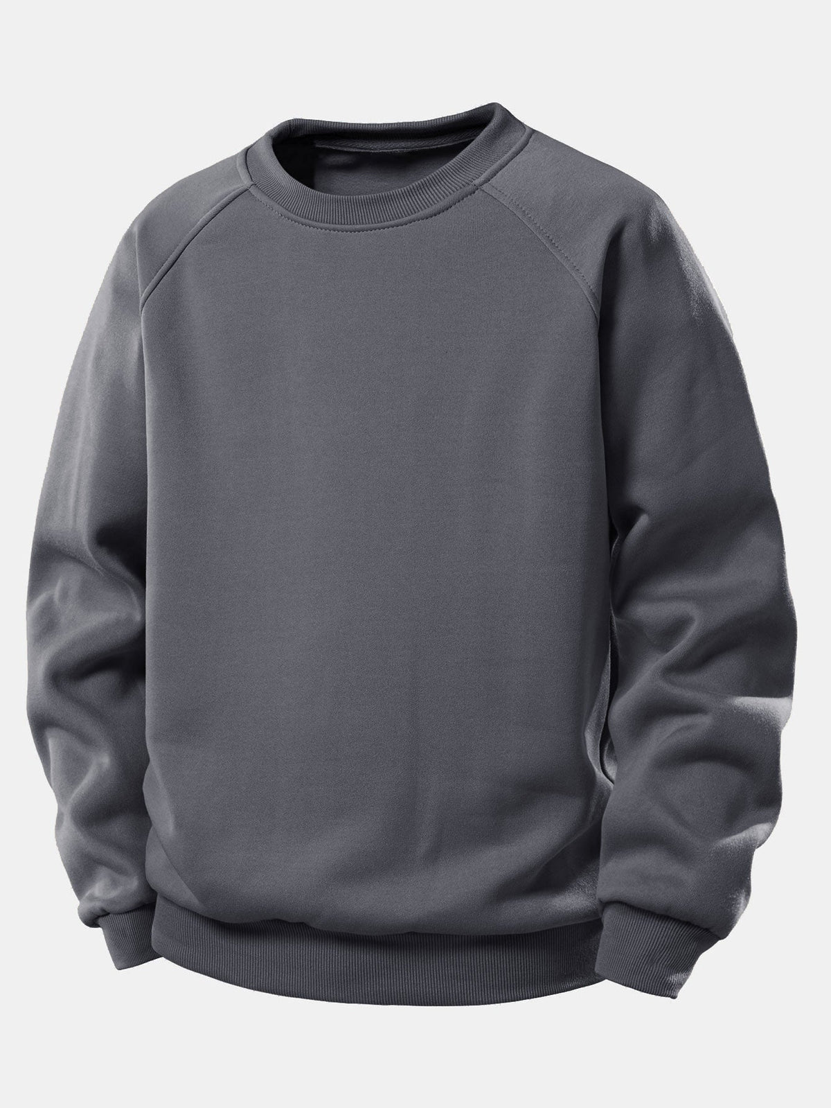 Essentielles Raglan-Sweatshirt für Herren – Locker geschnittener Pullover mit Rundhalsausschnitt, glattem Stoff und Rippbündchen für lässigen Komfort im Alltag