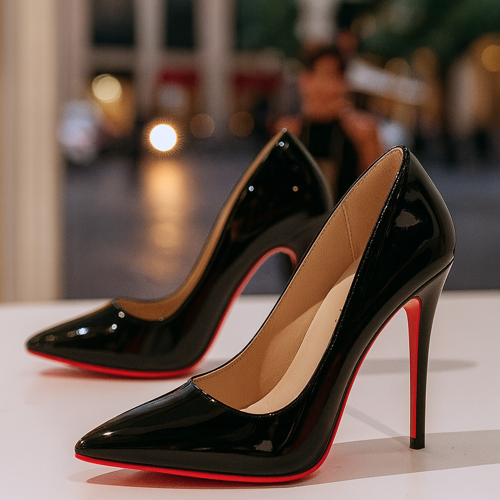 Women’s Pointed-Toe Stiletto Pumps – Glossy High Heels for Evening and Office Wear