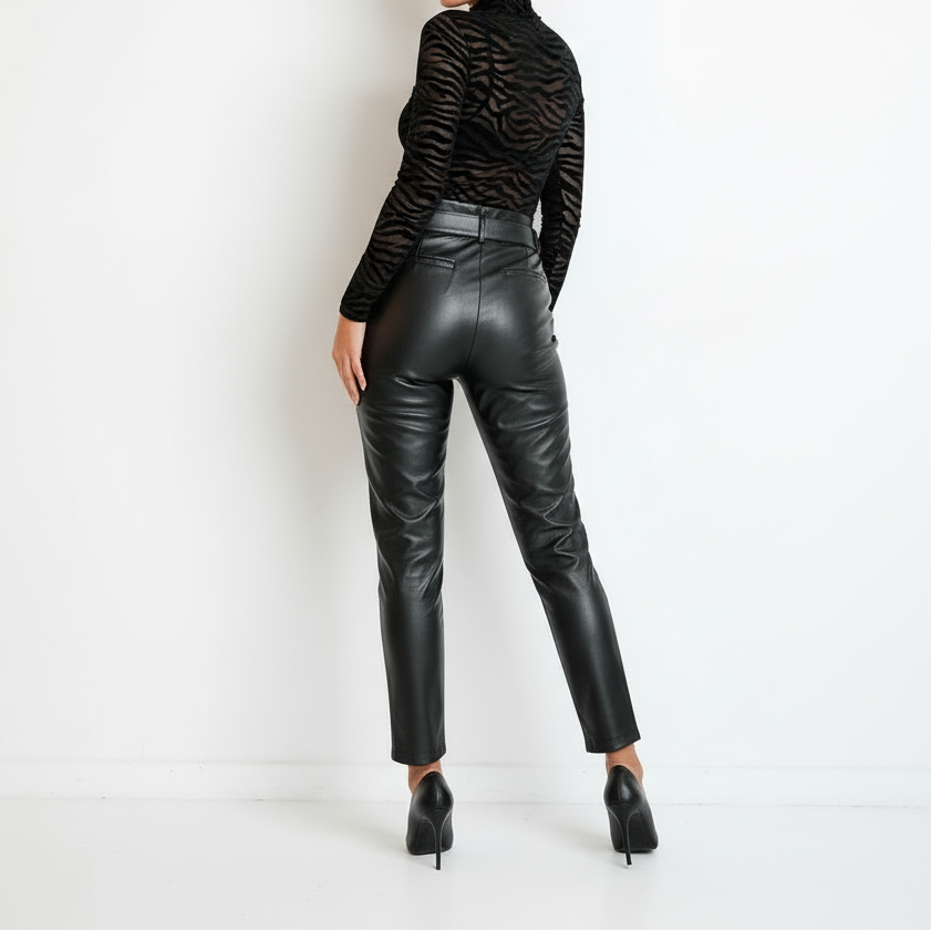 Transparante mesh top voor dames met hoge hals en lange mouwen – Getailleerd model met print voor avonden en feestjes