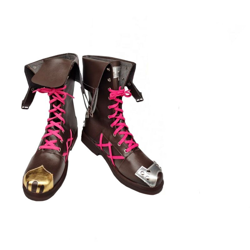 Women’s Lace-Up Cosplay Ankle Boots – Contrast-Lace Costume Boots with Metallic Toe Caps for Conventions Festivals and Themed Events