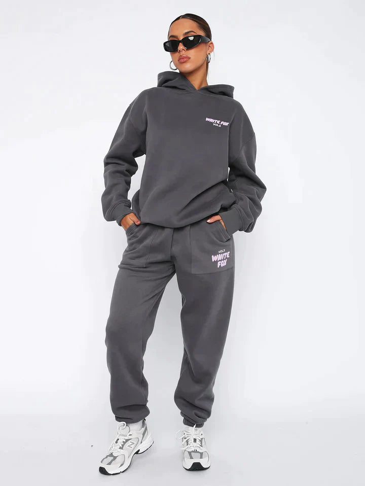 Women’s Hooded Tracksuit Set – Breathable Moisture-Wicking Sportswear for Training and Casual Wear