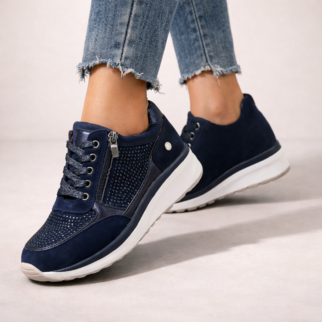 Women’s Side Zip Comfort Walking Everyday Trainers