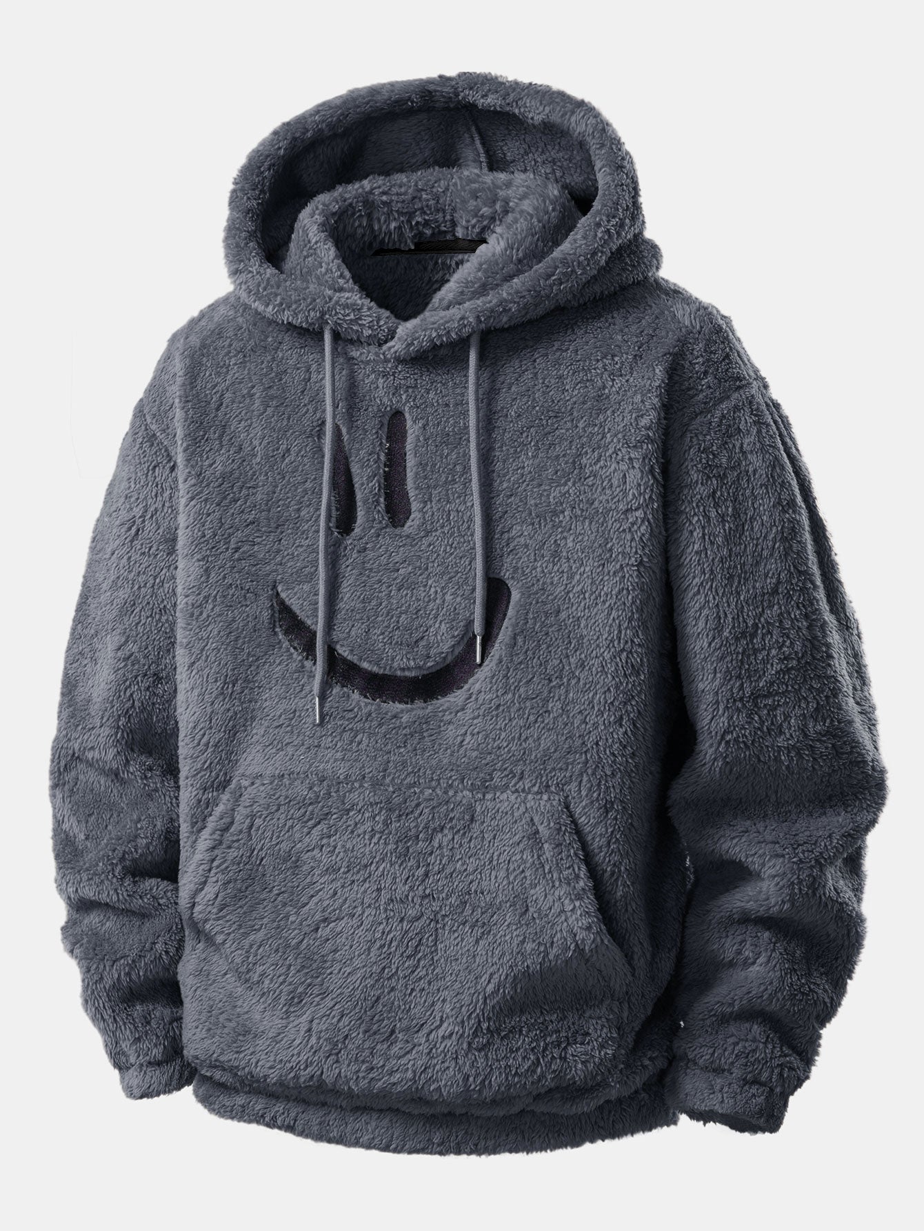 Men’s Plush Teddy Tracksuit – Relaxed Hooded Jogger Set for Winter Comfort