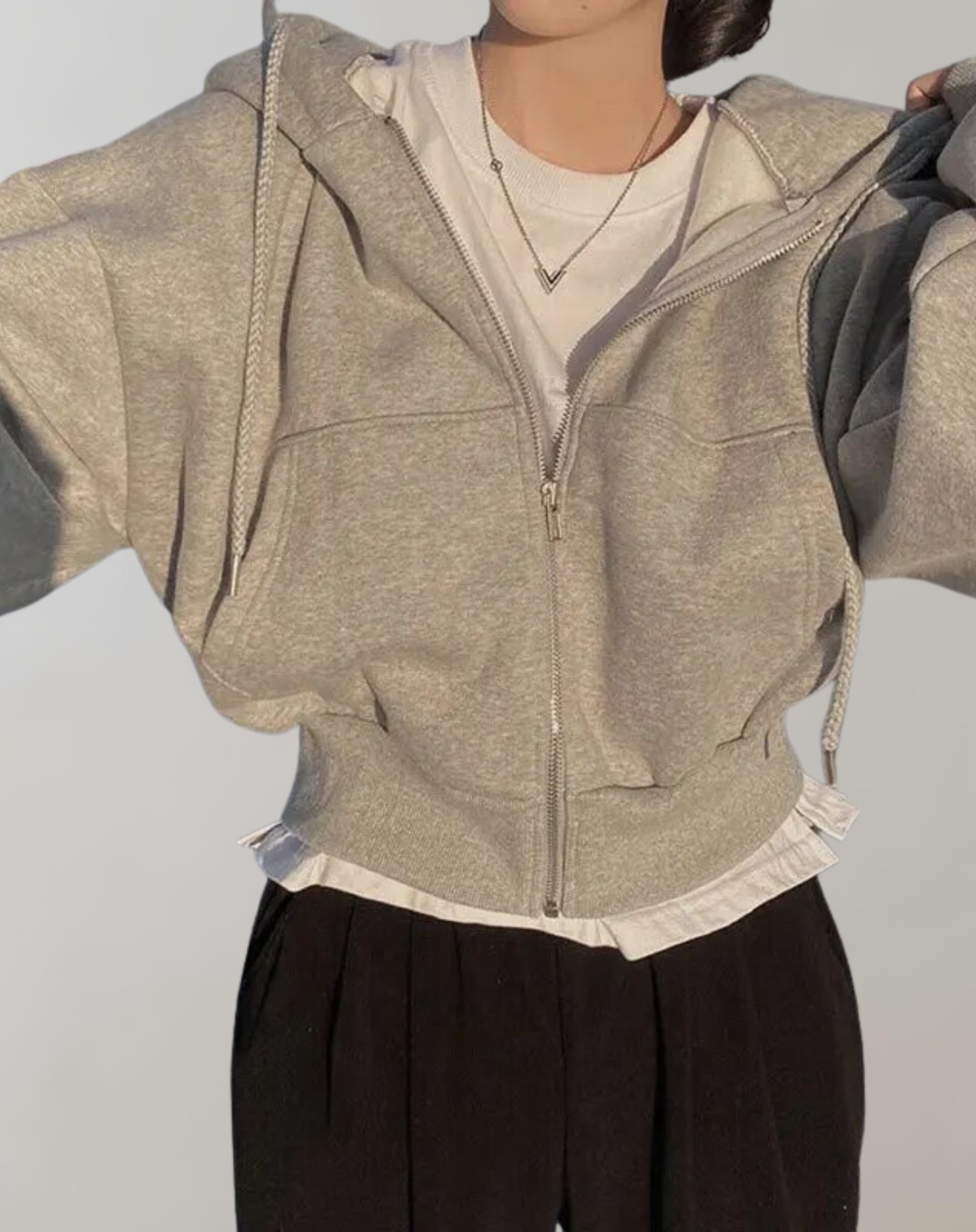 Women’s Hooded Zip Sweatshirt – Soft Comfortable Breathable Casual Everyday Lounge Activewear