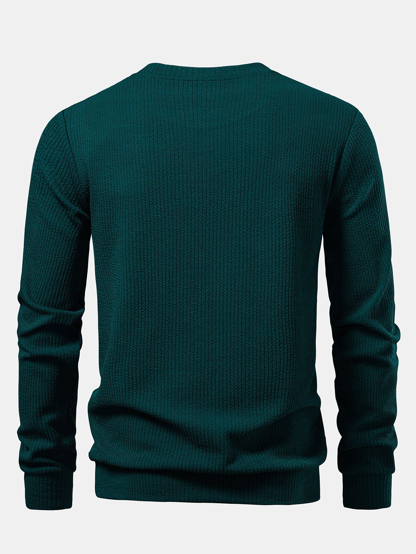 Men’s Textured Crewneck Sweatshirt – Regular Fit Everyday Layer for Cooler Days