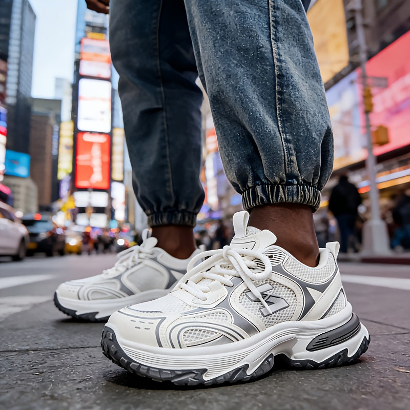 Ανδρικά-Γυναικεία Casual Sneakers με Κορδόνια για Πεζοπορία, Άνετα Παπούτσια Δρόμου, Καθημερινά Πολυχρηστικά Trainers Χαμηλού Ύψους