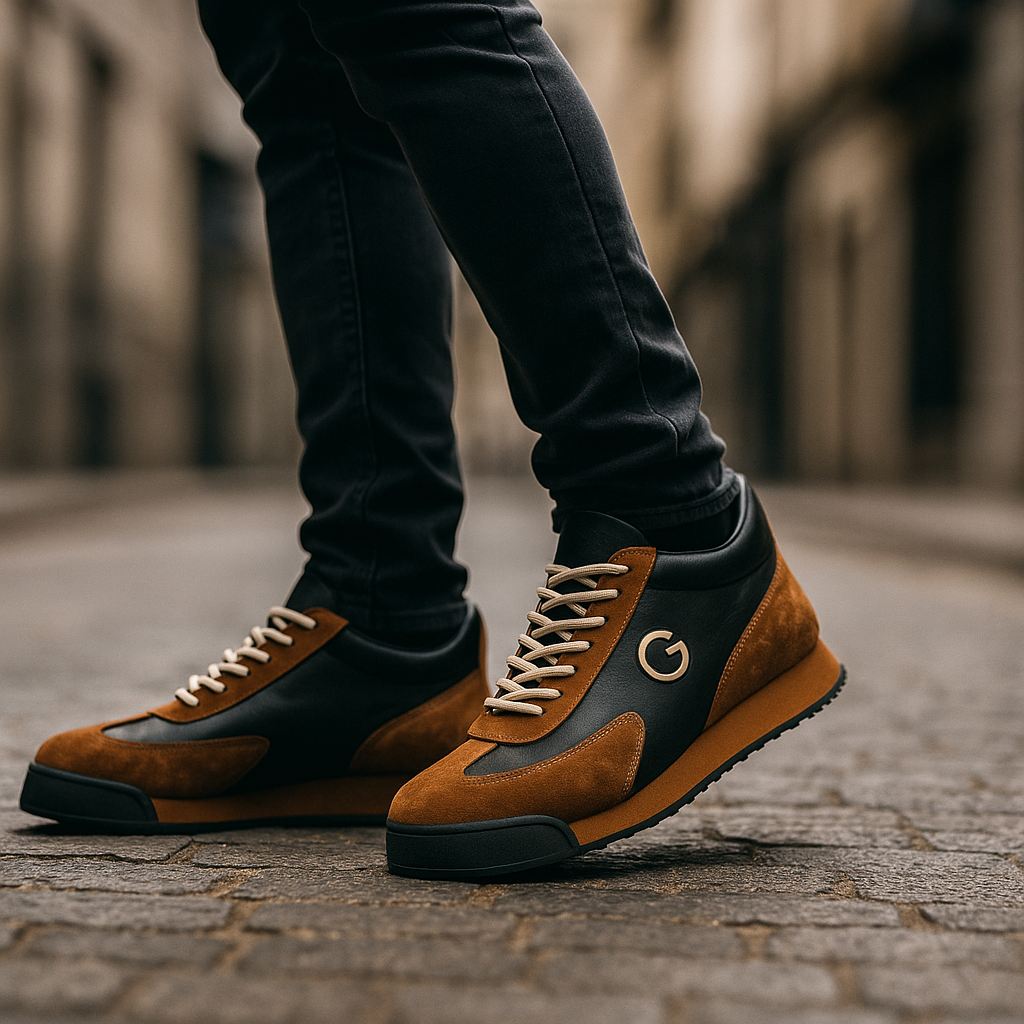 Men’s Retro Colour Block Suede Casual Lifestyle Sneakers