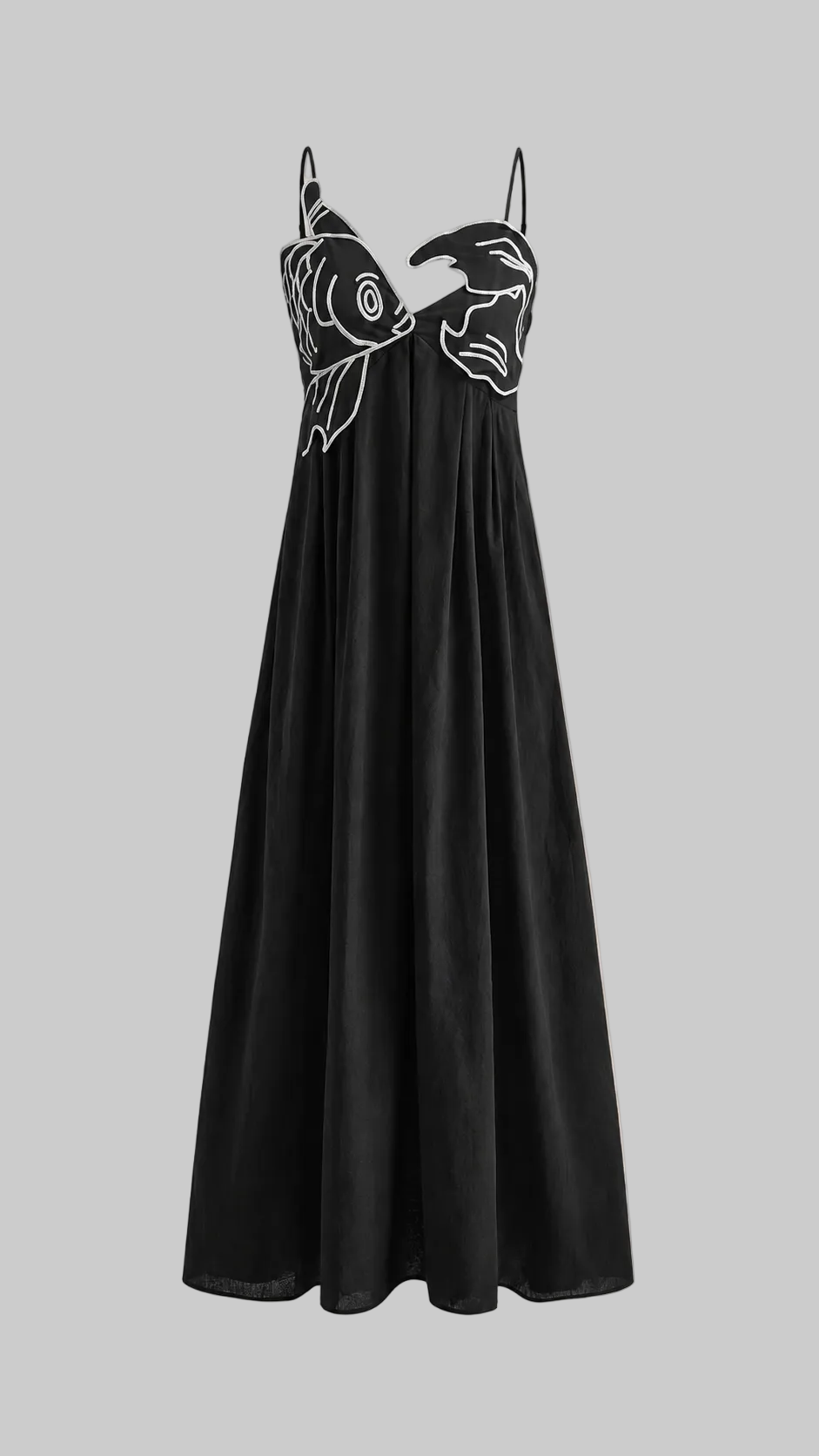 Women’s Empire Waist Maxi Dress – Embroidered Bodice Style for Summer Ceremonies