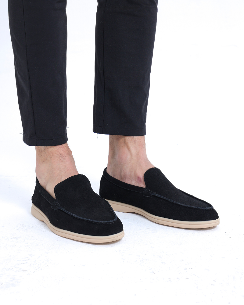 Pantofi bărbătești premium slip-on din piele întoarsă, casual-eleganți