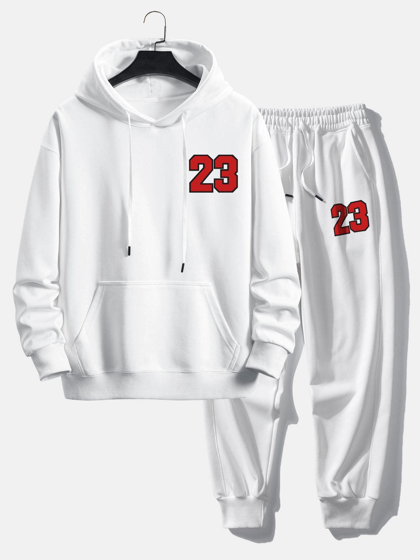 Men’s Printed Hoodie Jogger Set – Relaxed Cotton Blend Streetwear for Everyday Comfort