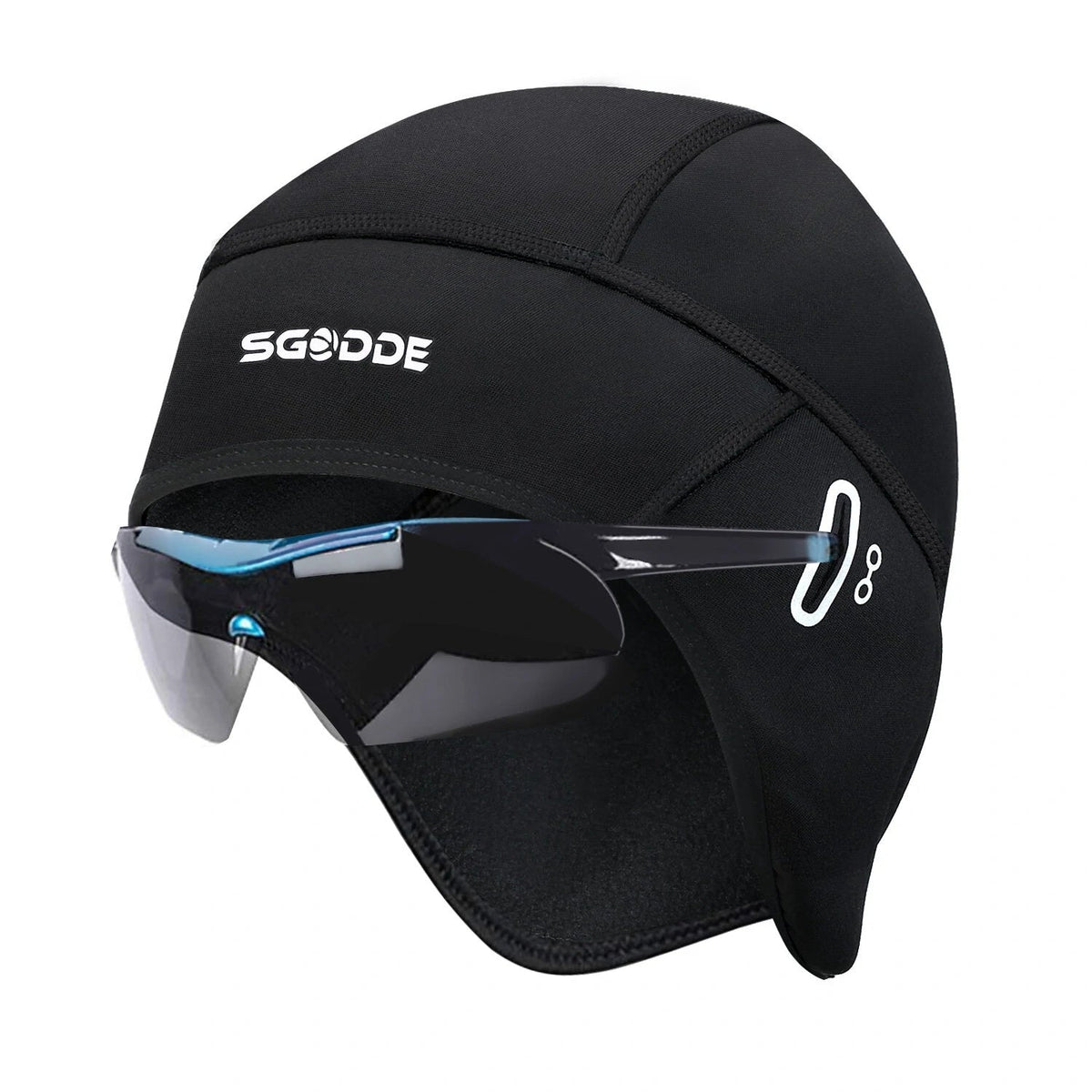 Men’s Thermal Fleece Cycling Cap – Windproof Stretch Winter Skull Hat with Ear Coverage