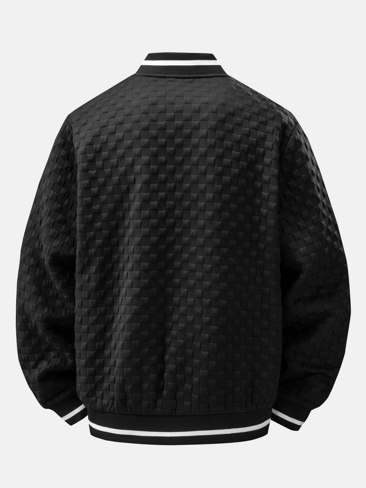 Ensemble blouson bomber jacquard texturé et jogger pour homme - survêtement zippé deux pièces, pour le streetwear décontracté et le quotidien