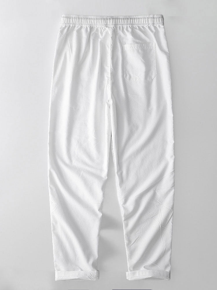 Men’s Open-Knit Shirt and Linen Blend Trousers Set – Summer Resort Co-Ord