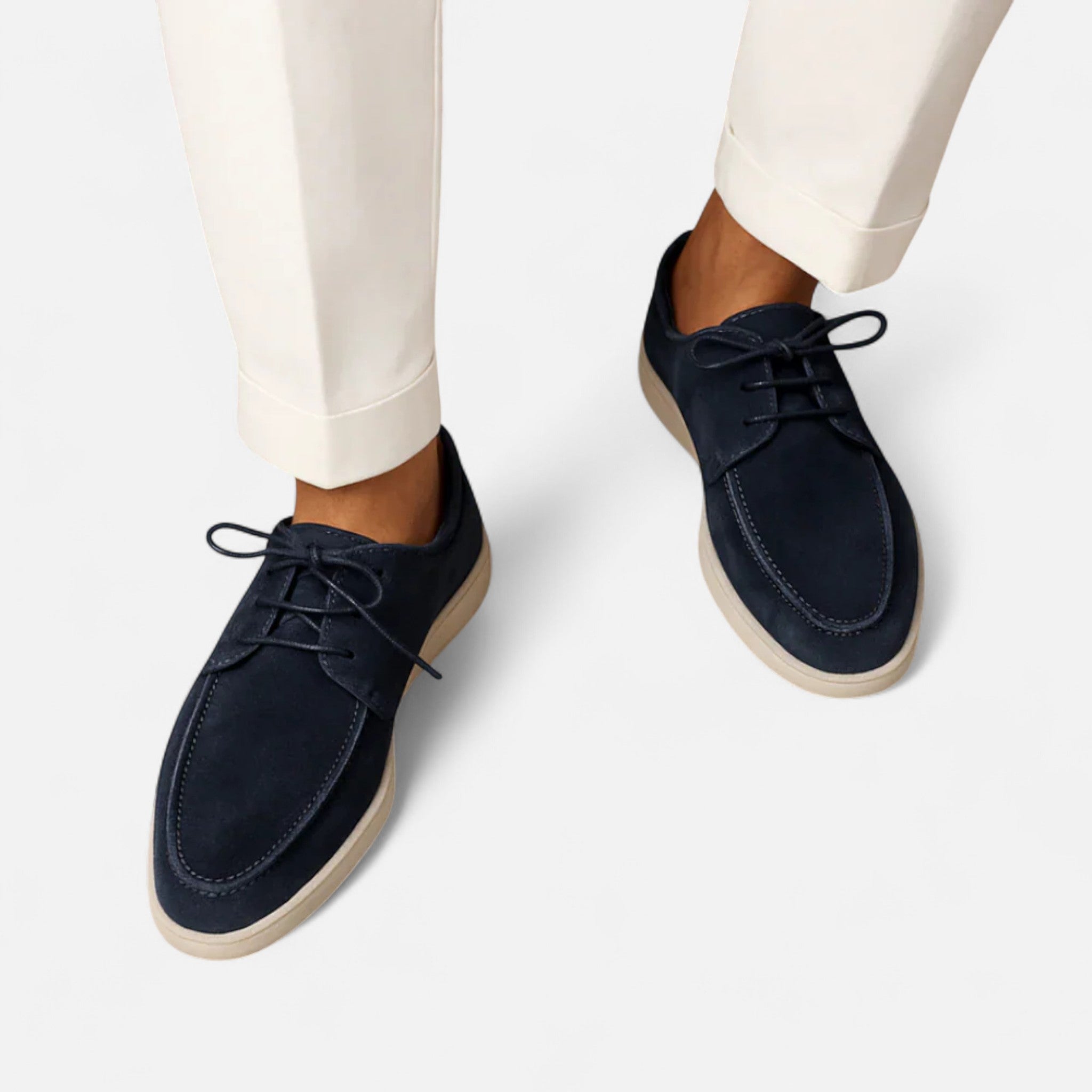 Valmonti | Men’s Lace-Up Shoes – Refined Suede Elegance