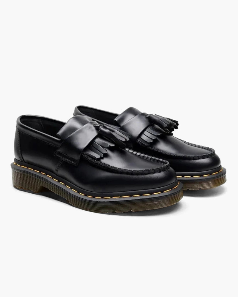 Mocassini da uomo in pelle con nappine e suola chunky