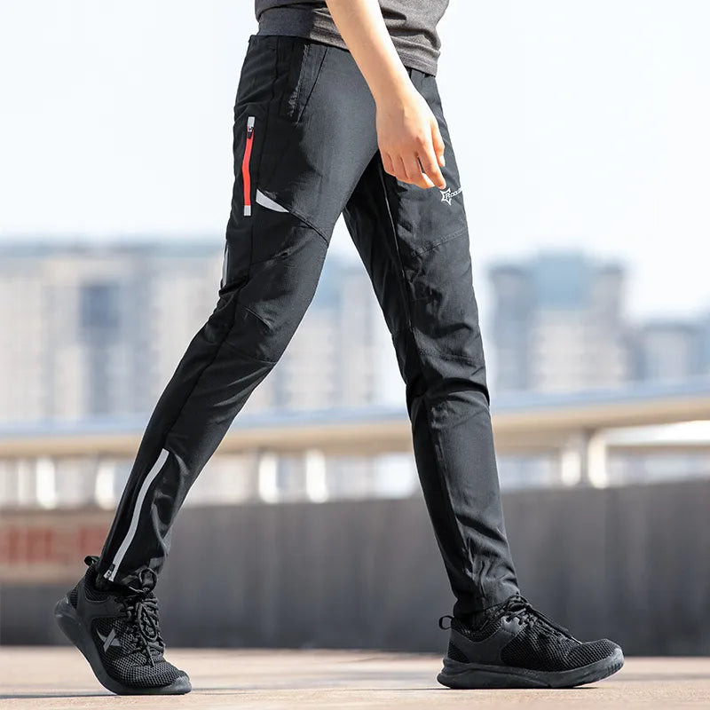 Men’s Breathable Stretch Cycling Trousers with Reflective Performance Design