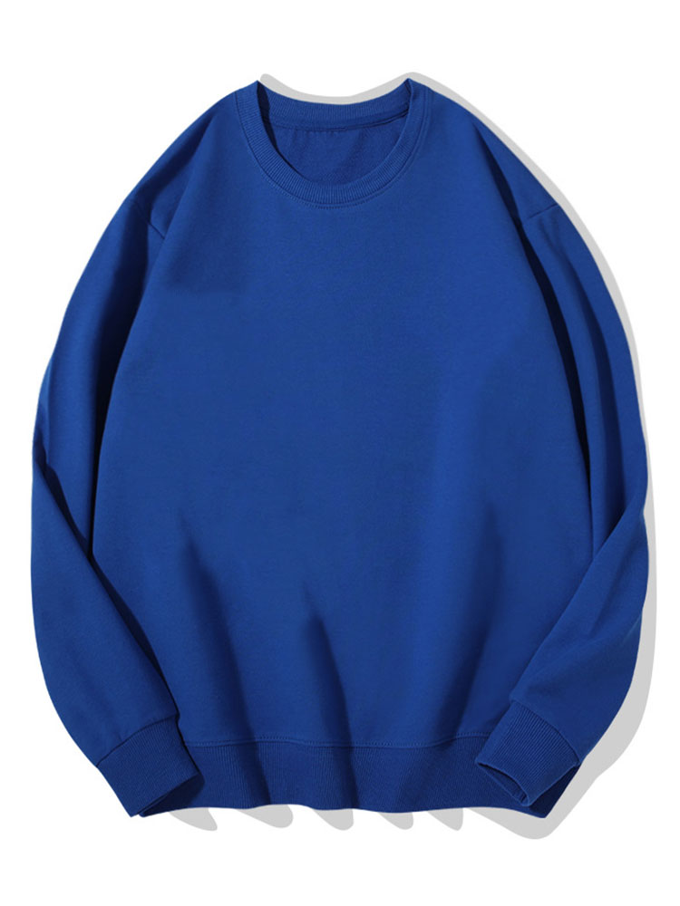 Men’s Basic Cotton Crew Neck Sweatshirt – Relaxed Fit Long Sleeve Casual Pullover for Everyday Wear