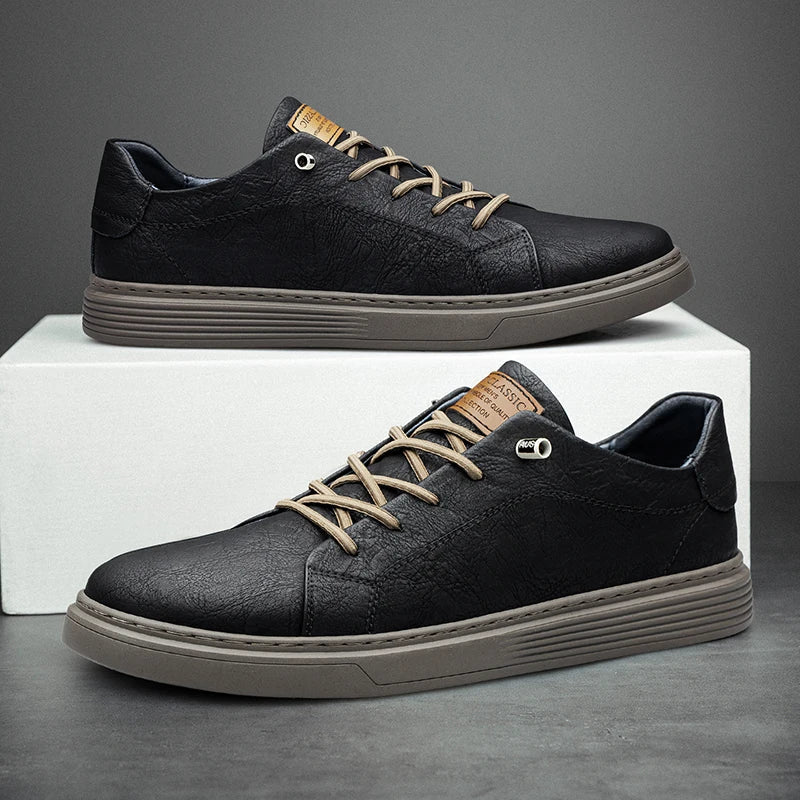 Pantofi sport casual Oxford minimalisti pentru bărbați cu șireturi