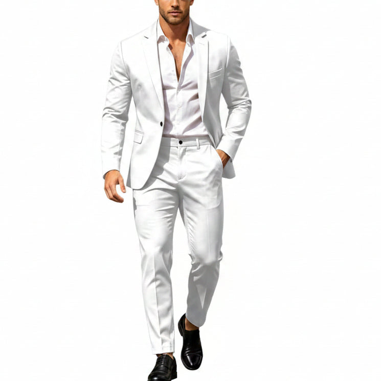 Men’s Lightweight Two-Piece Suit – Refined Tailoring for Weddings and Business