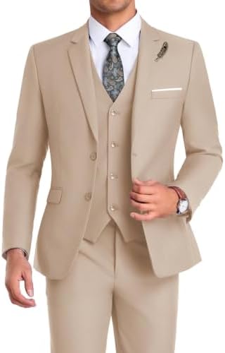 Men’s Formal Three-Piece Suit – Sleek Tailoring for Weddings and Business