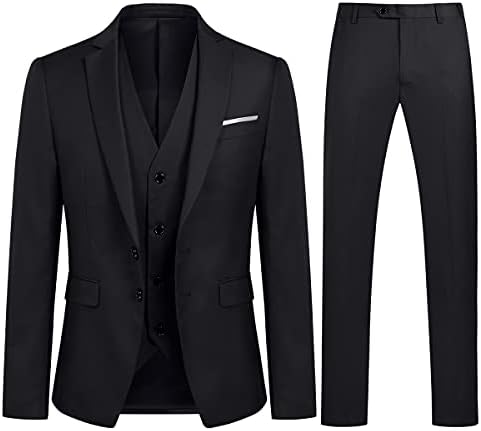 Men’s Three-Piece Tailored Suit – Smart Formal Set for Weddings and Business
