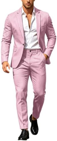 Men’s Modern Two-Piece Suit – Single-Button Blazer Set for Celebrations and Business