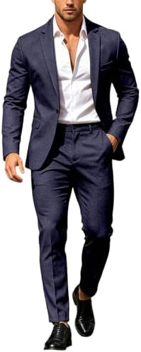 Men’s Modern Two-Piece Suit – Single-Button Blazer Set for Celebrations and Business