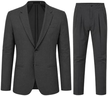 Men’s Regular-Fit Two-Piece Suit – Refined Tailoring for Business and Weddings