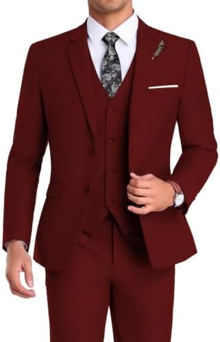 Men’s Formal Three-Piece Suit – Sleek Tailoring for Weddings and Business