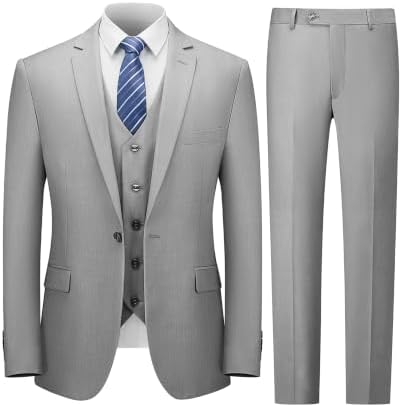 Men’s Three-Piece Formal Suit – Tailored Set for Weddings and Business Wear