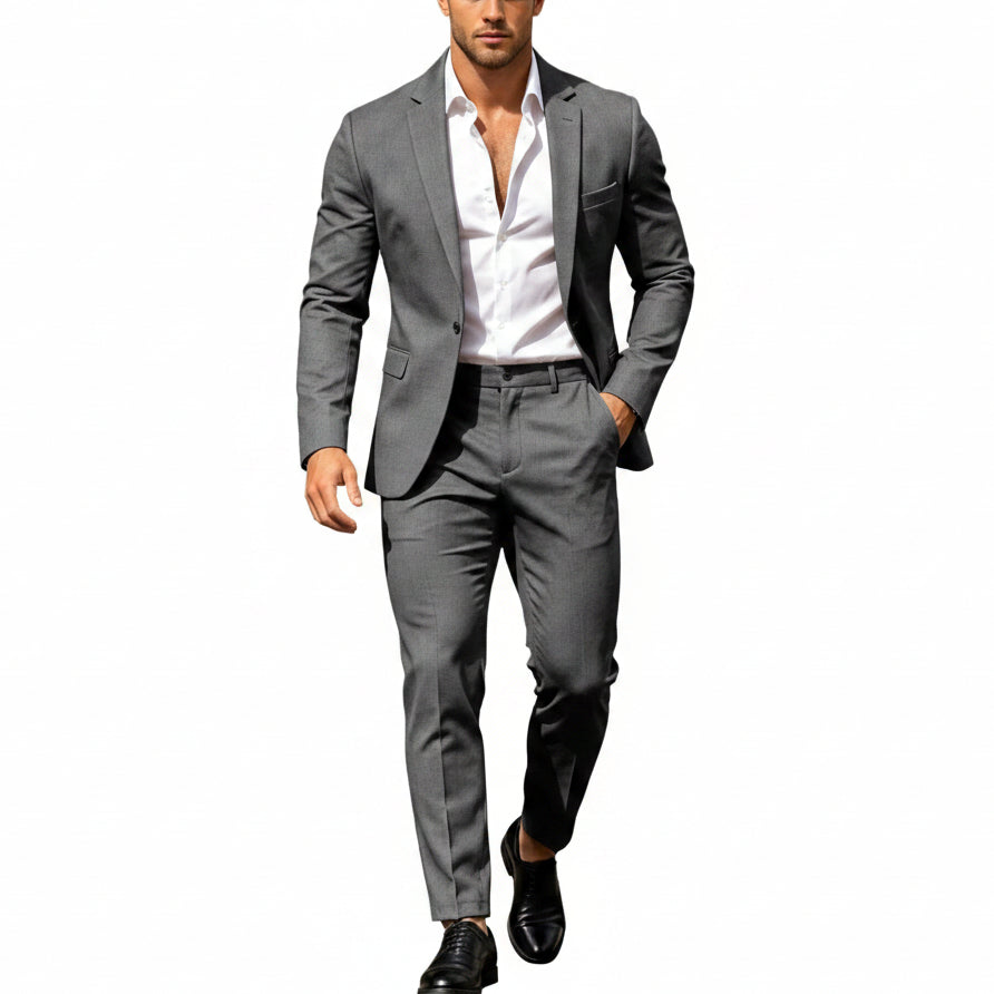 Men’s Lightweight Two-Piece Suit – Refined Tailoring for Weddings and Business