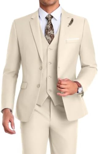 Men’s Formal Three-Piece Suit – Sleek Tailoring for Weddings and Business