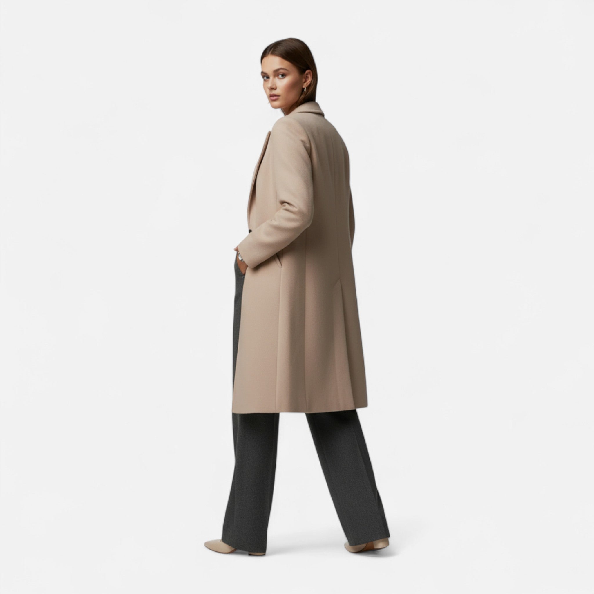 Valmonti | Women’s Lapel Collar Winter Overcoat